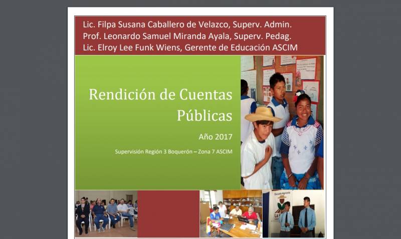 Zona 7 ASCIM presenta rendición de cuentas